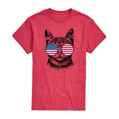 Hybrid Tees Mens Crew Neck Short Sleeve Regular Fit Graphic T-shirt In Red