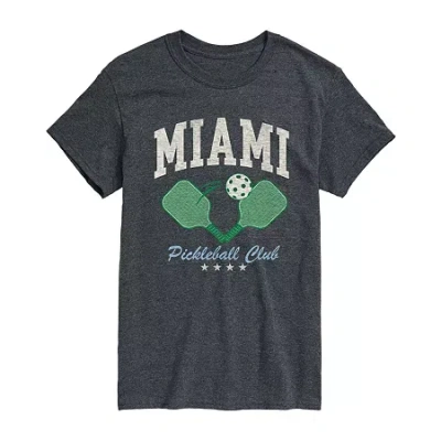 Hybrid Tees Mens Short Sleeve Pickleball Graphic T-shirt In Gray