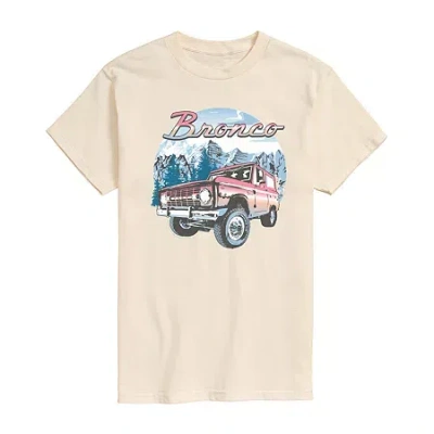 Novelty Mens Short Sleeve Ford Bronco Graphic T-shirt In Sand