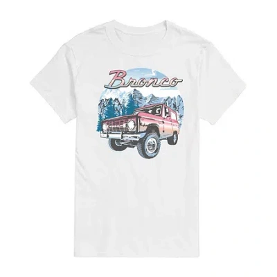 Novelty Mens Short Sleeve Ford Bronco Graphic T-shirt In White