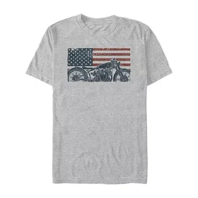 Novelty Mens Short Sleeve Graphic T-shirt In Gray