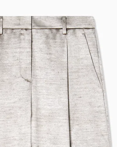 Giorgio Armani Tussah Silk Single-pleat Trousers In Neutral