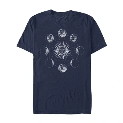 Novelty Mens Short Sleeve Graphic T-shirt In Blue