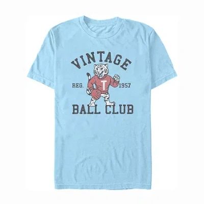 Novelty Mens Short Sleeve Graphic T-shirt In Blue