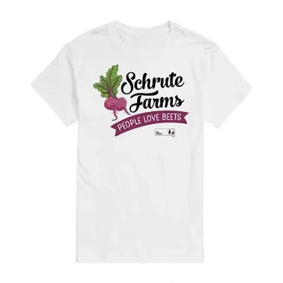 Novelty Mens Short Sleeve Schrute Farms Graphic T-shirt In White