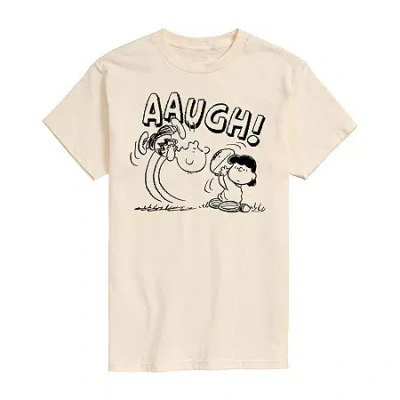 Novelty Mens Short Sleeve Peanuts Graphic T-shirt In Sand