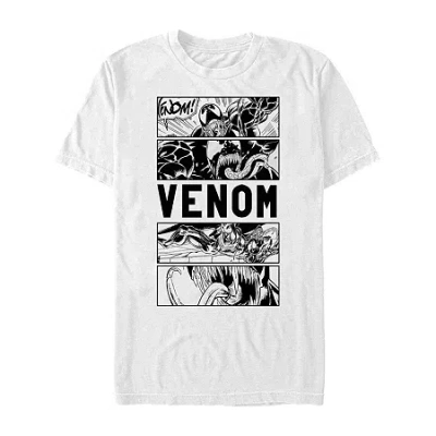 Novelty Mens Short Sleeve Venom Graphic T-shirt In White