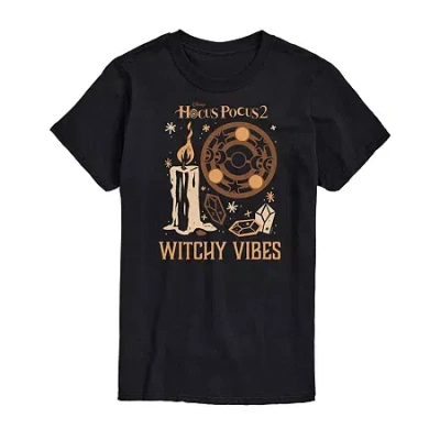 Novelty Mens Short Sleeve Hocus Pocus 2 Graphic T-shirt In Black