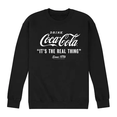 Novelty Mens Long Sleeve Coca-cola Sweatshirt In Black