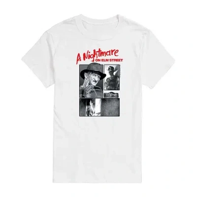 Novelty Mens Short Sleeve A Nightmare On Elm Street Graphic T-shirt In White