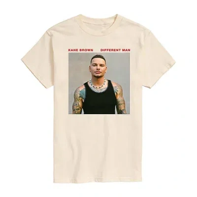 Novelty Mens Short Sleeve Kane Brown Graphic T-shirt In Sand