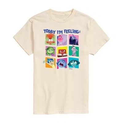 Novelty Mens Short Sleeve Inside Out 2 Graphic T-shirt In Sand