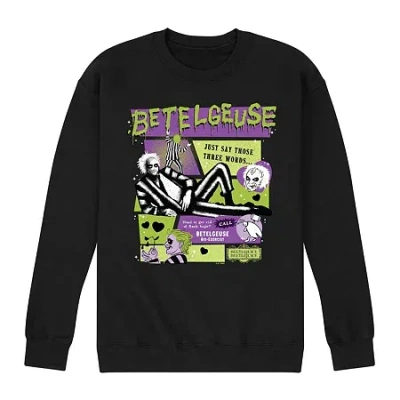 Novelty Mens Long Sleeve Beetlejuice Beetlejuice Sweatshirt In Black