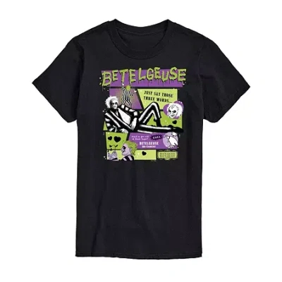 Novelty Mens Short Sleeve Beetlejuice Beetlejuice Graphic T-shirt In Black