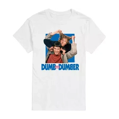 Novelty Mens Short Sleeve Dumb And Dumber Graphic T-shirt In White