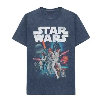 Hybrid Tees Mens Short Sleeve Star Wars Graphic T-shirt In Blue