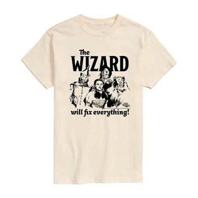 Novelty Mens Short Sleeve The Wizard Of oz Graphic T-shirt In Sand