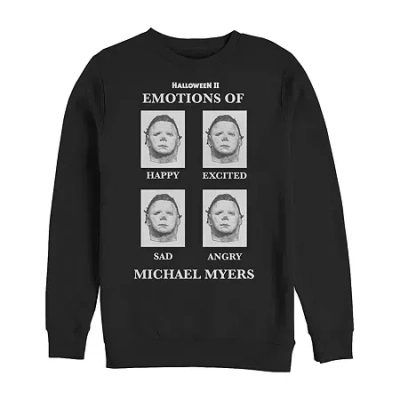 Novelty Mens Long Sleeve Michael Myers Sweatshirt In Black