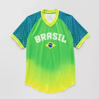 Bioworld Mens Short Sleeve Brasil Jersey In Green