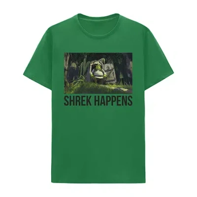 Hybrid Tees Mens Short Sleeve Shrek Graphic T-shirt In Green