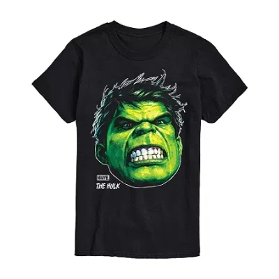 Novelty Mens Short Sleeve Hulk Marvel Graphic T-shirt In Black