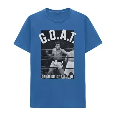 Hybrid Tees Mens Short Sleeve Muhammad Ali Graphic T-shirt In Blue