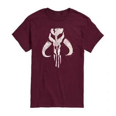 Novelty Mens Short Sleeve Star Wars Graphic T-shirt In Red