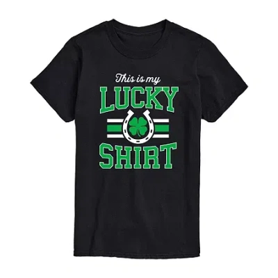 Novelty Mens Short Sleeve St. Patrick's Day T-shirt In Black