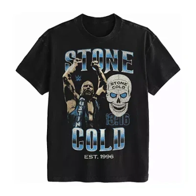 New World Mens Short Sleeve Stone Cold Graphic T-shirt In Black