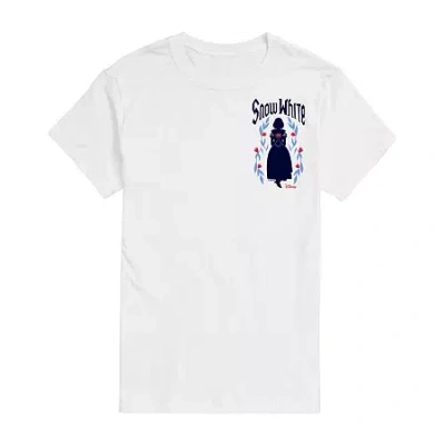 Novelty Mens Short Sleeve Snow White Graphic T-shirt In White