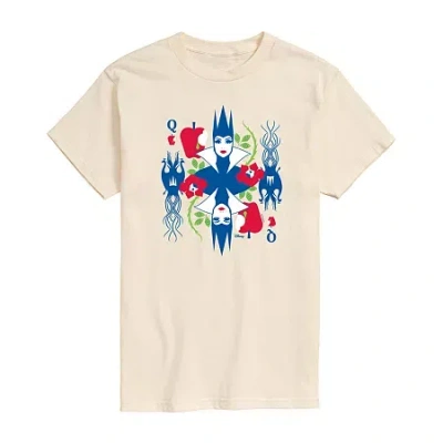 Novelty Mens Short Sleeve Snow White Graphic T-shirt In Sand