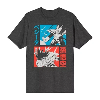 Novelty Mens Short Sleeve Dragon Ball Z Graphic T-shirt In Gray