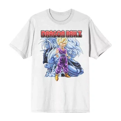 Novelty Mens Crew Neck Short Sleeve Relaxed Fit Dragon Ball Z Graphic T-shirt In White