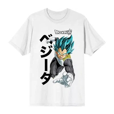 Novelty Mens Crew Neck Short Sleeve Relaxed Fit Dragon Ball Z Graphic T-shirt In White