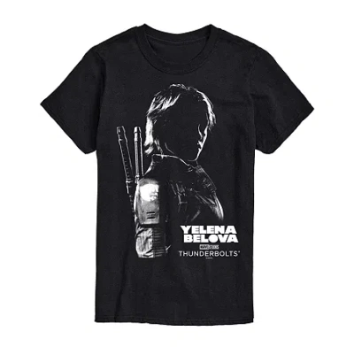 Novelty Mens Crew Neck Short Sleeve Regular Fit Marvel Graphic T-shirt In Black