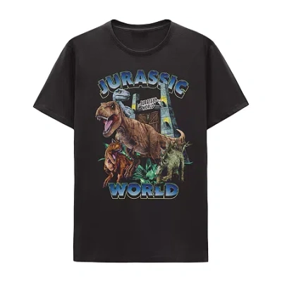 Hybrid Tees Mens Short Sleeve Regular Fit Jurassic World Graphic T-shirt In Black