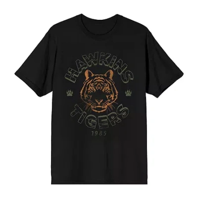 Bioworld Mens Crew Neck Short Sleeve Stranger Things Graphic T-shirt In Black