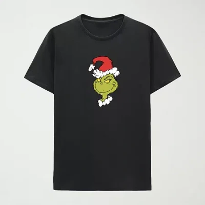 Hybrid Tees Mens Crew Neck Short Sleeve Regular Fit Grinch Graphic T-shirt In Multi