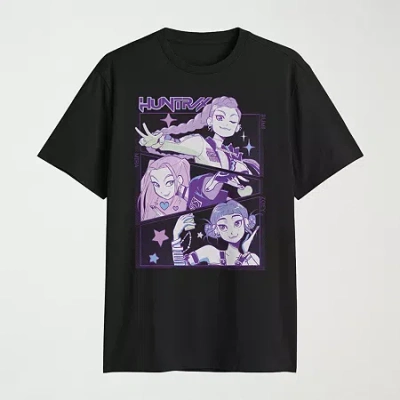 Novelty Mens Crew Neck Short Sleeve Regular Fit Graphic T-shirt In Black