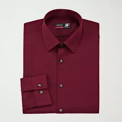 J. Ferrar Super Slim 360 Stretch Performance Mens Super Slim Fit Stretch Fabric Long Sleeve Dress Shirt In Red