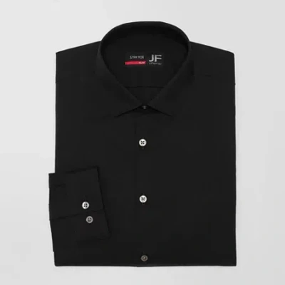 J. Ferrar Ultra Comfort Mens Slim Fit Easy Care Stretch Fabric Long Sleeve Dress Shirt In Black
