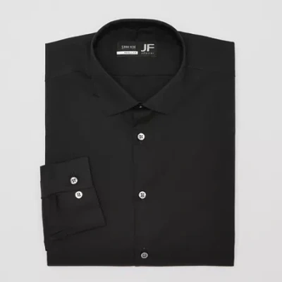 J. Ferrar Ultra Comfort Mens Regular Fit Wrinkle Free Long Sleeve Dress Shirt In Black