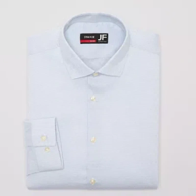 J. Ferrar Slim Ultra Comfort Mens Slim Fit Stretch Fabric Wrinkle Free Long Sleeve Dress Shirt In Blue