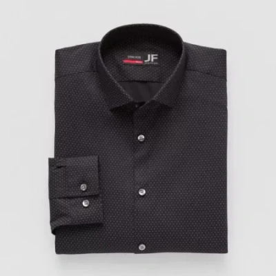 J. Ferrar Trutemp365(r) Mens Slim Fit Wrinkle Free Long Sleeve Dress Shirt In Black