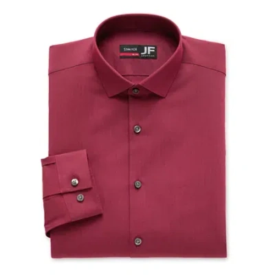 J. Ferrar Trutemp365(r) Mens Slim Fit Wrinkle Free Long Sleeve Dress Shirt In Red