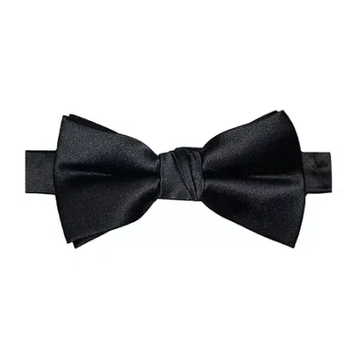 J. Ferrar Solid Pre-tied Bow Tie In Black