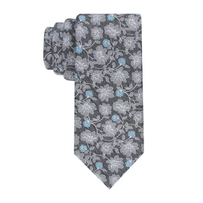 Stafford Floral Tie In Gray