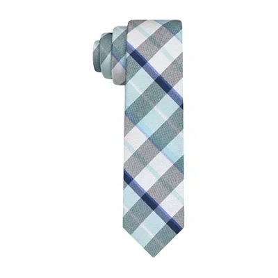 J. Ferrar Plaid Tie In Blue