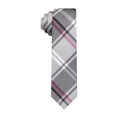 J. Ferrar Plaid Tie In Gray