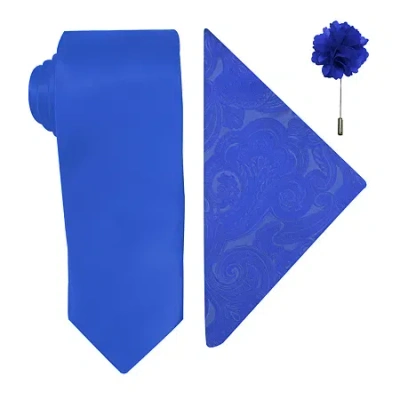 J. Ferrar Solid Tie Set In Blue